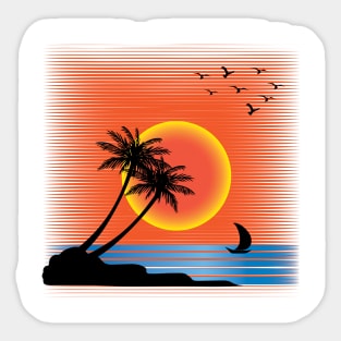 evening sun Sticker